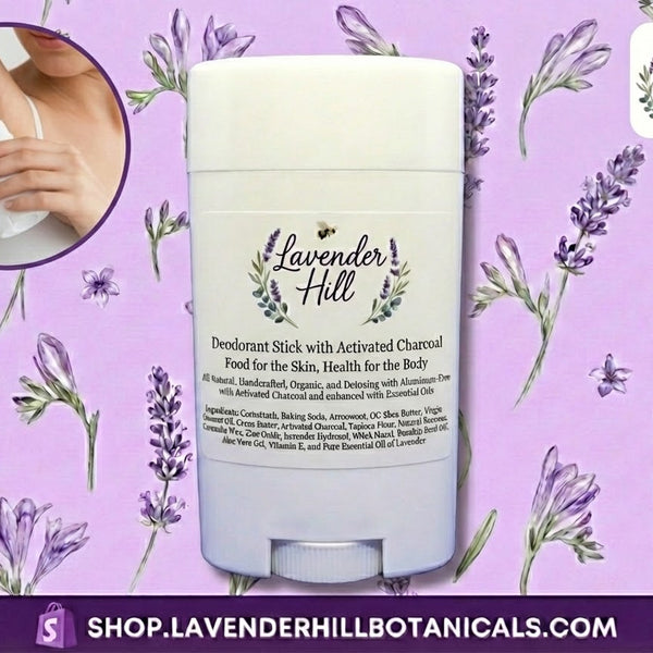 Lavender Deodorant Stick - All Natural No Aluminum (Single)