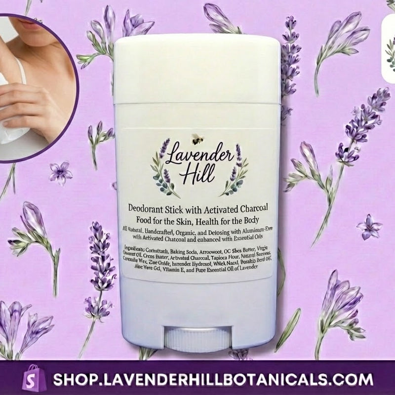 Lavender Deodorant Stick - All Natural No Aluminum (Single)